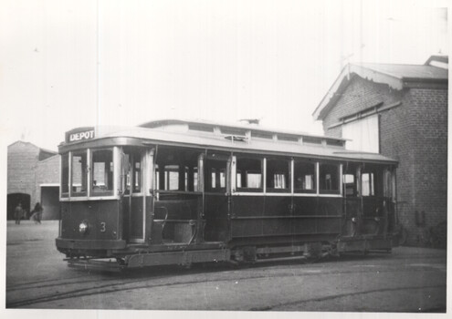 Tram No. 3 at the depot.