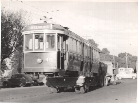 Ready for departure - note the destination of Belmont.