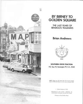 "By Birney to Golden Square" - cover - publishing sheet