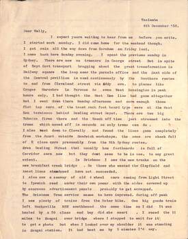 Letter from Alwyn Marshall Toolamba to Wal Jack - page 1