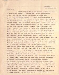 Letter from Alwyn Marshall Toolamba to Wal Jack - page 1