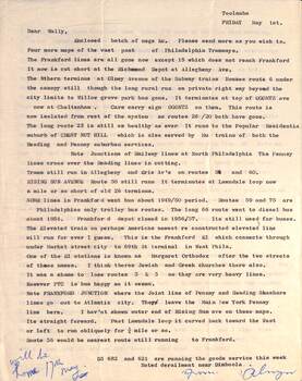 Letter from Alwyn Marshall Toolamba to Wal Jack re Philadelphia