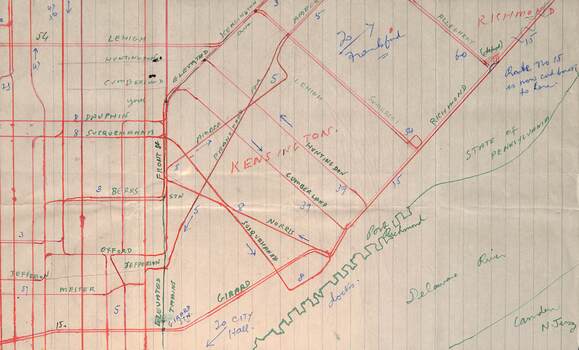 Drawings by Alwyn Marshall fo the Philadelphia Streetcar system - sheet 2 of 6