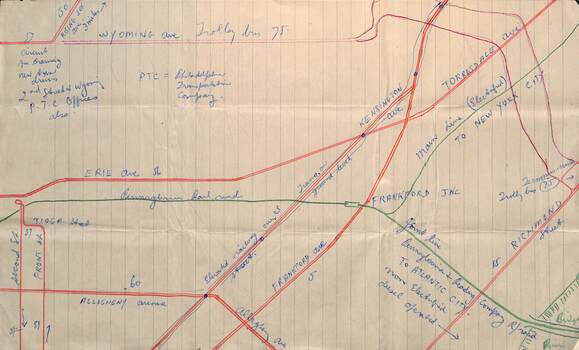 Drawings by Alwyn Marshall fo the Philadelphia Streetcar system - sheet 3 of 6