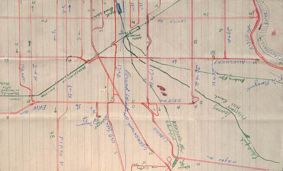 Drawings by Alwyn Marshall of the Philadelphia Streetcar system - sheet 6 of 6