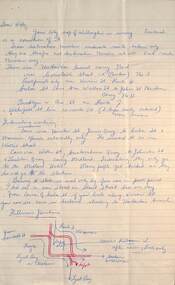 Handwritten letter from Alwyn Marshall Toolamba to Wal Jack re Wellington NZ tramways - sheet 1 of 4