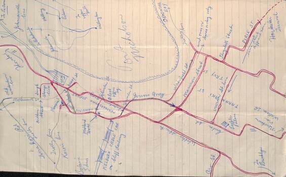Inlcuded drawing of the Wellington NZ tramway system.