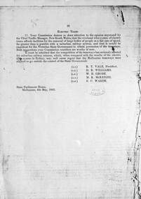 "Electric Trams" - Parliamentary report - Railways Standing Committee 1902