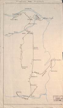 Drawing by Roy Field to Wal Jack of the "Mossman Steam Tramway"