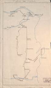 Drawing by Roy Field to Wal Jack of the "Mossman Steam Tramway"