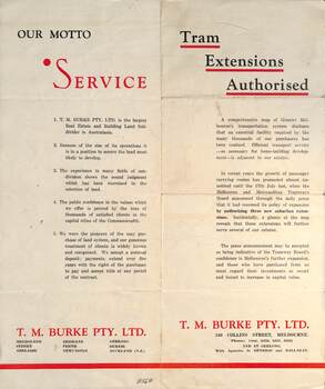 Pamphlet - Real Estate - Tram Extensions Authorised.