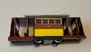 Cardboard model of Ballarat 26 - side view.
