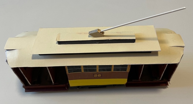 Cardboard model of Ballarat 26 - stop view