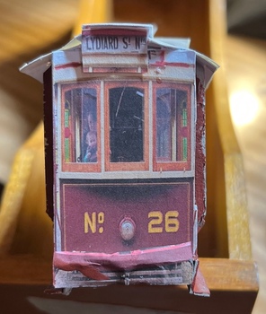 Cardboard model of Ballarat 26 - end view