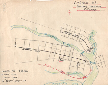 Drawings - Gisborne NZ - Battery Tramway - plan