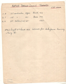 Napier NZ - tramway plan and notes 2