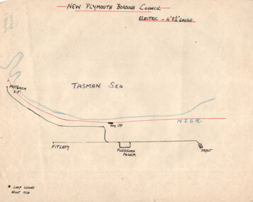 New Plymouth tramways - plan and notes - 1