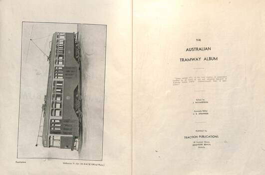 Book - The Australian Tramway Album - title sheet