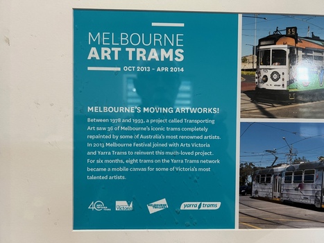 Detail of text re the Melbourne Art Trams