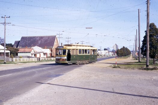 Tram 12 crossing Albert Street Sept. 1971