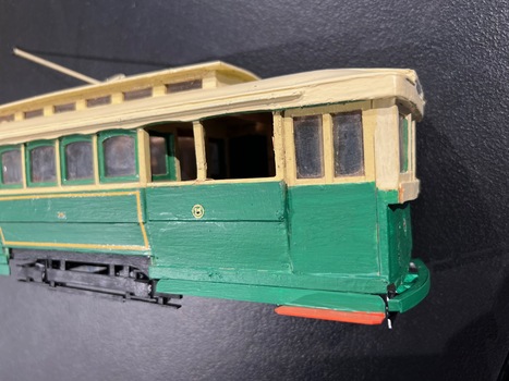Part end view of model