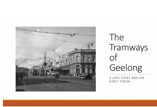 "The Tramways of Geelong" 