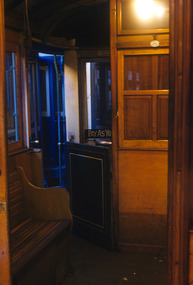 Interior view of one of the Geelong Pengelley tramcars.