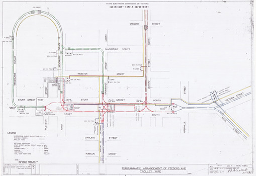 "Diagrammatic Arrangement of Feeders and Trolley Wire" - scanned version small