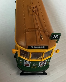 Model Melbourne tram and presentation case - front
