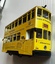 Model Hong Kong double decker 45 - end view of model
