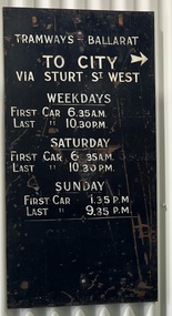 Timetable Board - Gardens Loop via Sturt St West