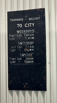 Timetable Board - Victoria St.