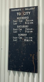 Timetable Board - Lydiard St Nth