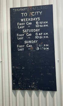 Timetable Board - Haddon St (depot)