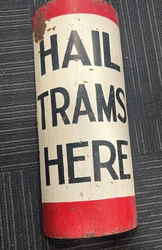 "HAIL TRAMS HERE" - second copy front