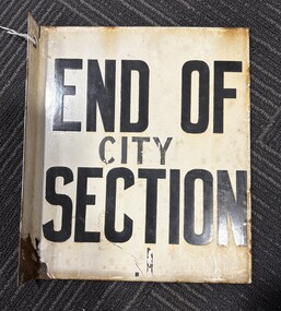 Sign - "END OF SECTION - C1"