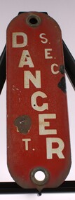 Red SEC danger safety sign