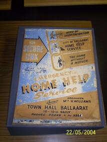 Ephemera - Tramcar Internal Roof Ad, City of Ballaarat, "Ballarat Home Help Service", 1969