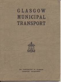 Book, Corporation of Glasgow Transport Department, "Glasgow Municipal Tramway", c1933