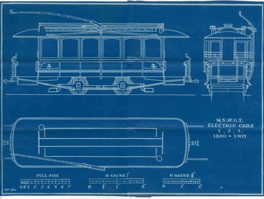 Plan, Ken McCarthy, "NSWGT - Electric trams 1,2,3  1890 - 1900", May. 1960