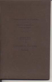 Document - Rule Book, Commonwealth Government, "Ballarat Gun Cotton Factory Rules", 1940's
