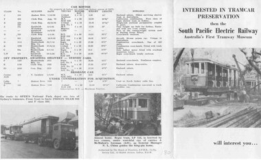 Pamphlet, South Pacific Electric Railway, SPER - invitation and information, 1960