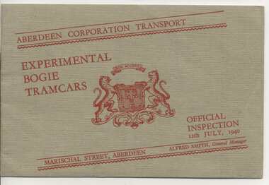 Book, Aberdeen Corporation Transport, "Aberdeen Corporation Transport - Experimental", Jul. 1940