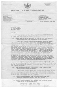 Document - Letter/s, State Electricity Commission of Victoria (SECV), Geelong tramlines - 1943, 1943