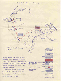 Map, Ken McCarthy, Map of Proposed National Park Line - SPER, mid 1950's