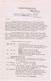 Ephemera - Tour Booking Form, Ken Craven and  Australian Electric Traction Association, AETA, Easter 1961 - Wal Jack Collection, Nov. 1960