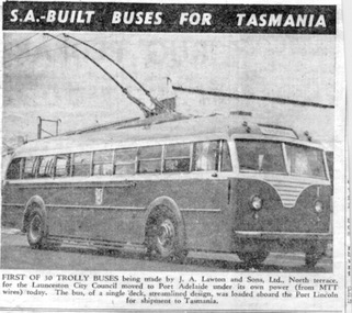 Newspaper, Adelaide Mail, Launceston Trolley Buses, 4/03/1950 12:00:00 AM