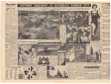 Newspaper, Herald  Sun, Historic Ballarat is Victoria's Garden City, Apr. 1953