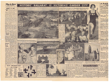 Newspaper, Herald Sun, Historic Ballarat is Victoria's Garden City, Apr. 1953
