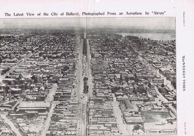 Photograph - Illustration/s, Herald & Weekly Times Ltd, Sturt St. Aerial View, 1934, Jan. 1934